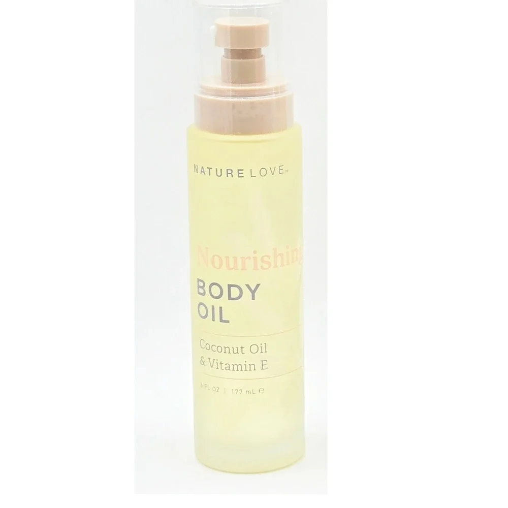 Nature Love Nourishing Body Oil 6oz Unisex Coconut Oil & Vitamin E Glow